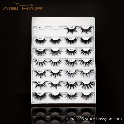 OEM & ODM Available Free Sample 100% Natural Material Hand-made Mink Eye Lashes Private Label 25 mm 3D Eyelashes